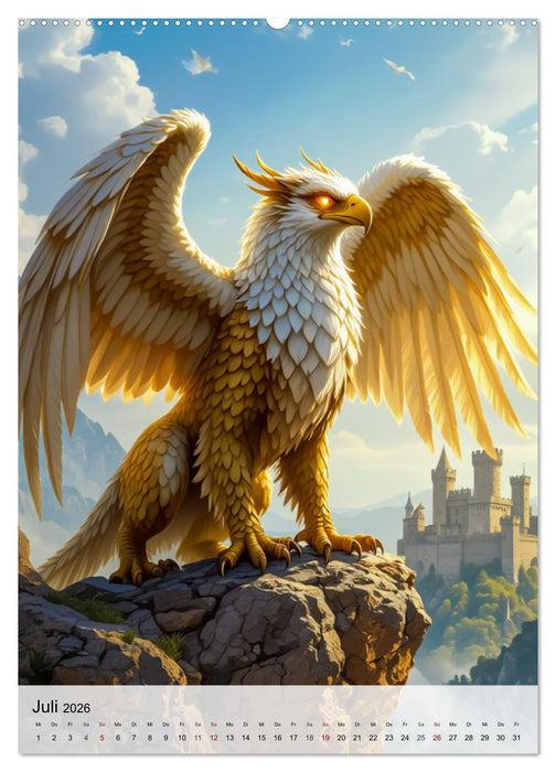Mythische Bestien – Dunkle Legenden (CALVENDO Premium Wandkalender 2026)