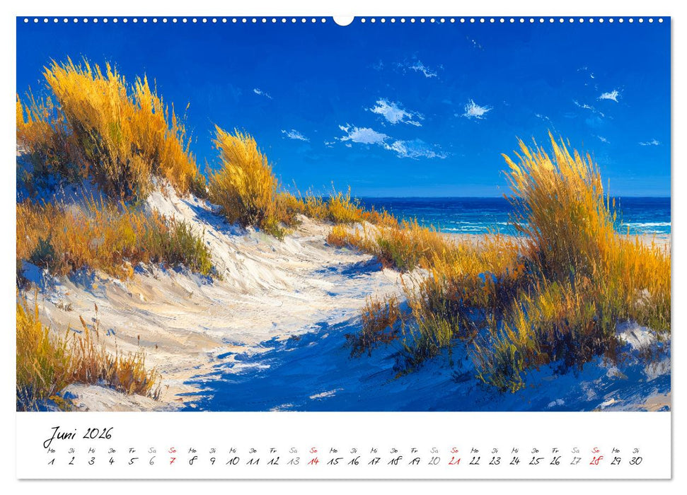 Sylt - Acrylmalerei von der Nordsee-Insel (CALVENDO Wandkalender 2026)