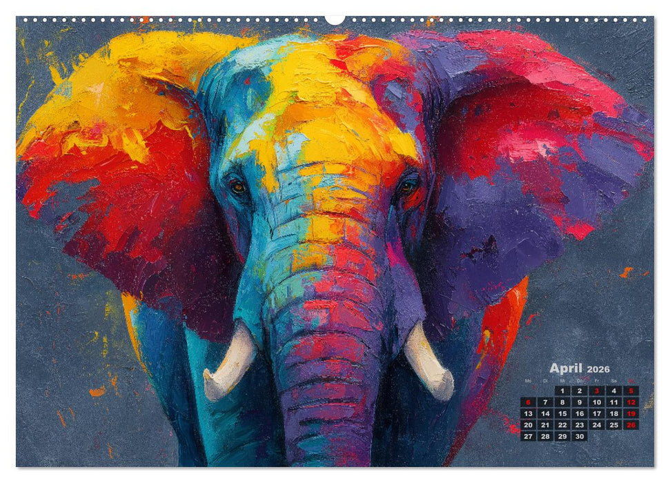 Tiere im Porträt - Aquarell Tierkalender für die ganze Familie (CALVENDO Premium Wandkalender 2026)