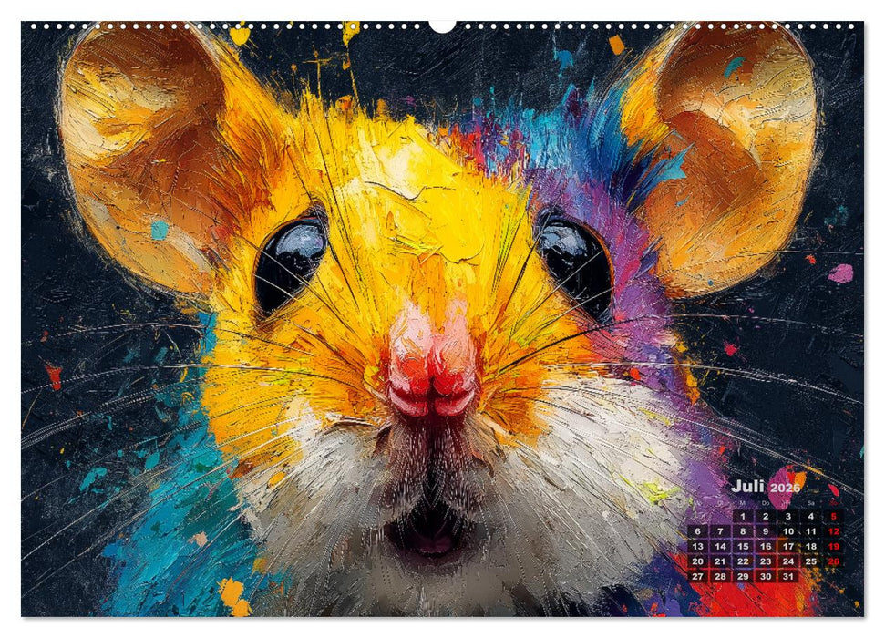 Tiere im Porträt - Aquarell Tierkalender für die ganze Familie (CALVENDO Premium Wandkalender 2026)