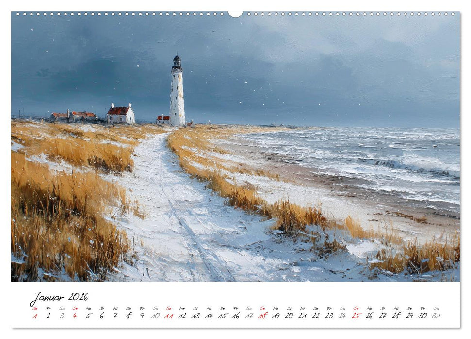 Sylt - Acrylmalerei von der Nordsee-Insel (CALVENDO Premium Wandkalender 2026)