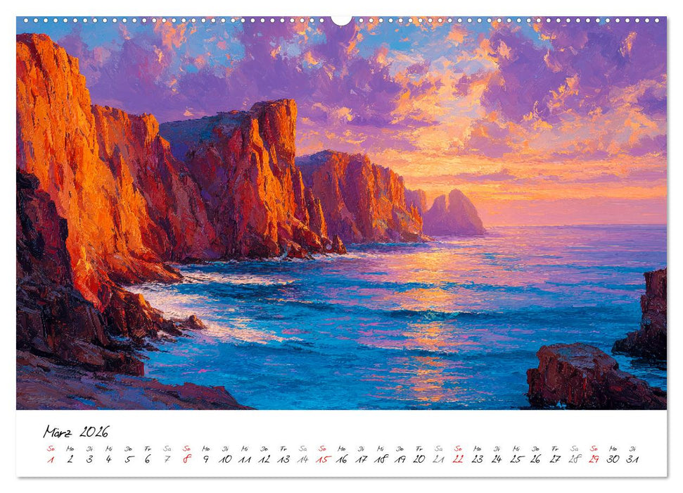Sylt - Acrylmalerei von der Nordsee-Insel (CALVENDO Premium Wandkalender 2026)