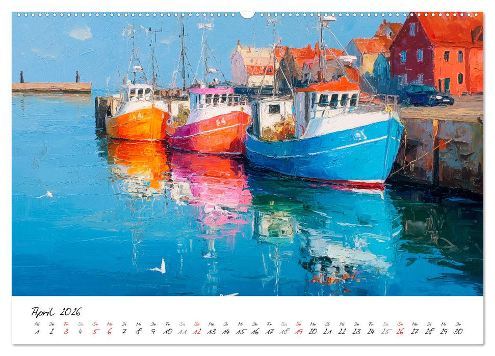 Sylt - Acrylmalerei von der Nordsee-Insel (CALVENDO Premium Wandkalender 2026)