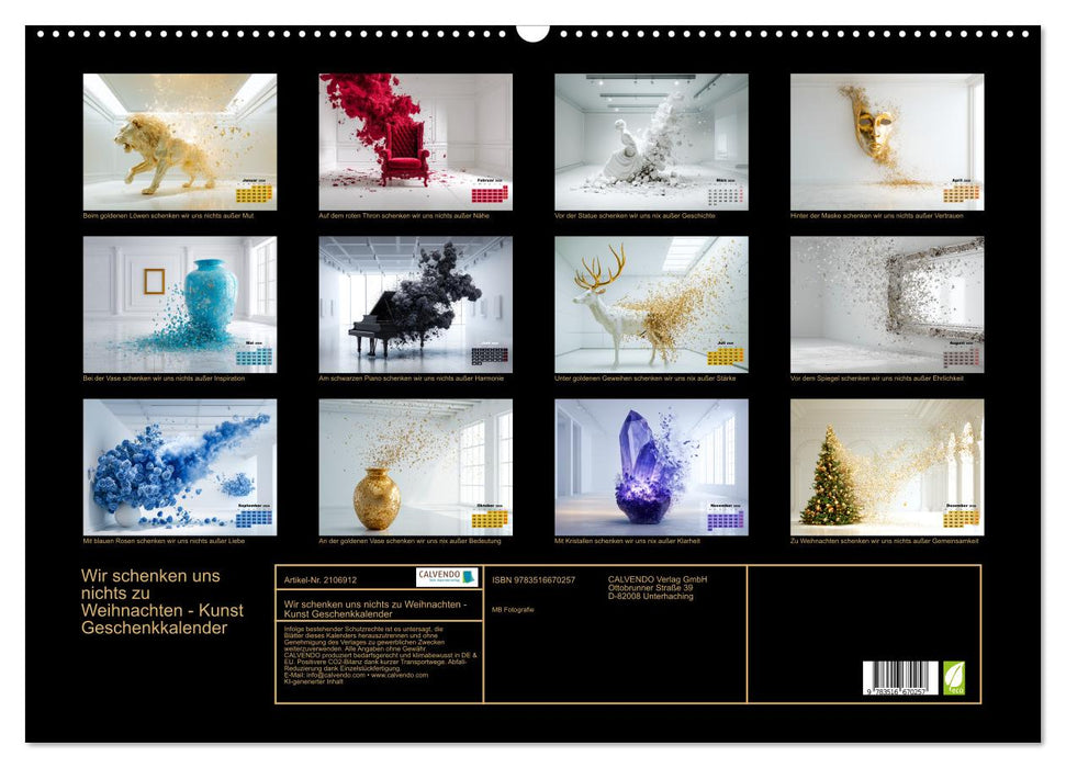 Wir schenken uns nichts zu Weihnachten - Kunst Geschenkkalender (CALVENDO Wandkalender 2026)