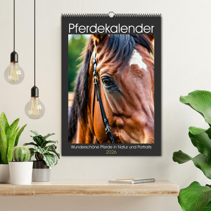 Pferdekalender - Wunderschöne Pferde in Natur und Portraits (CALVENDO Wandkalender 2026)
