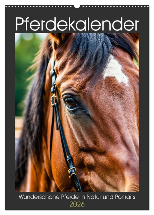 Pferdekalender - Wunderschöne Pferde in Natur und Portraits (CALVENDO Wandkalender 2026)