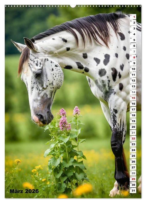 Pferdekalender - Wunderschöne Pferde in Natur und Portraits (CALVENDO Wandkalender 2026)