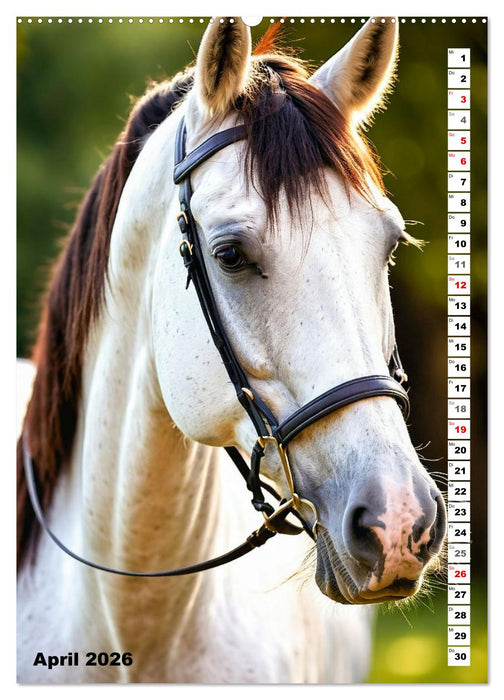 Pferdekalender - Wunderschöne Pferde in Natur und Portraits (CALVENDO Wandkalender 2026)