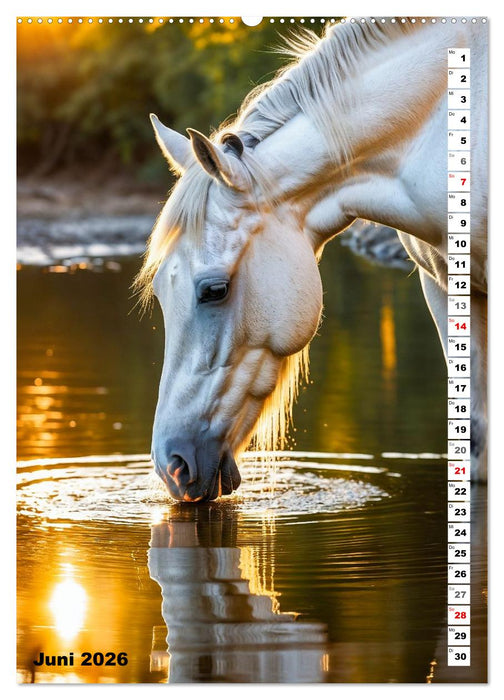 Pferdekalender - Wunderschöne Pferde in Natur und Portraits (CALVENDO Wandkalender 2026)