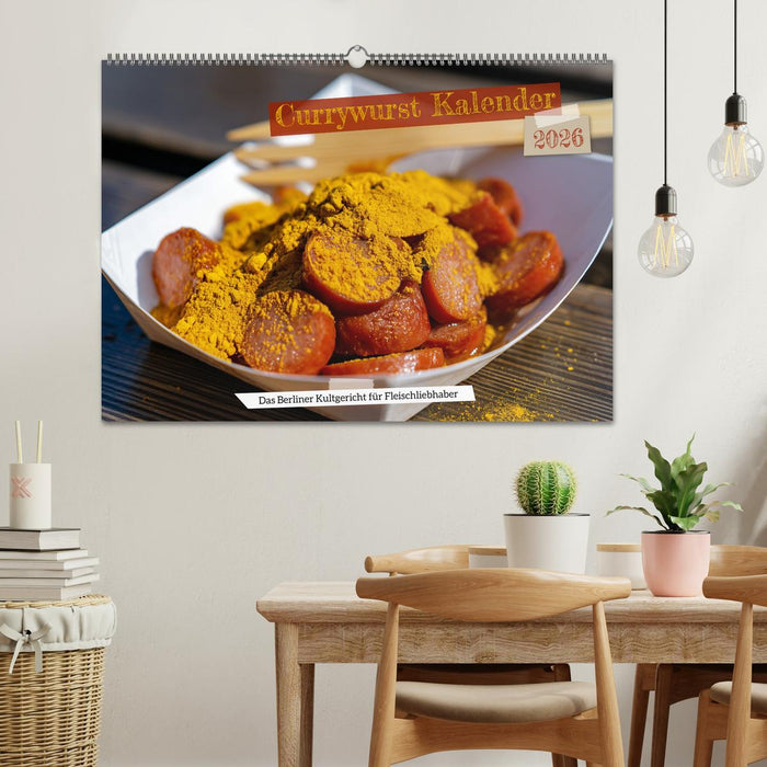 Currywurst Kalender - Das Berliner Kultgericht für Fleischliebhaber (CALVENDO Wandkalender 2026)