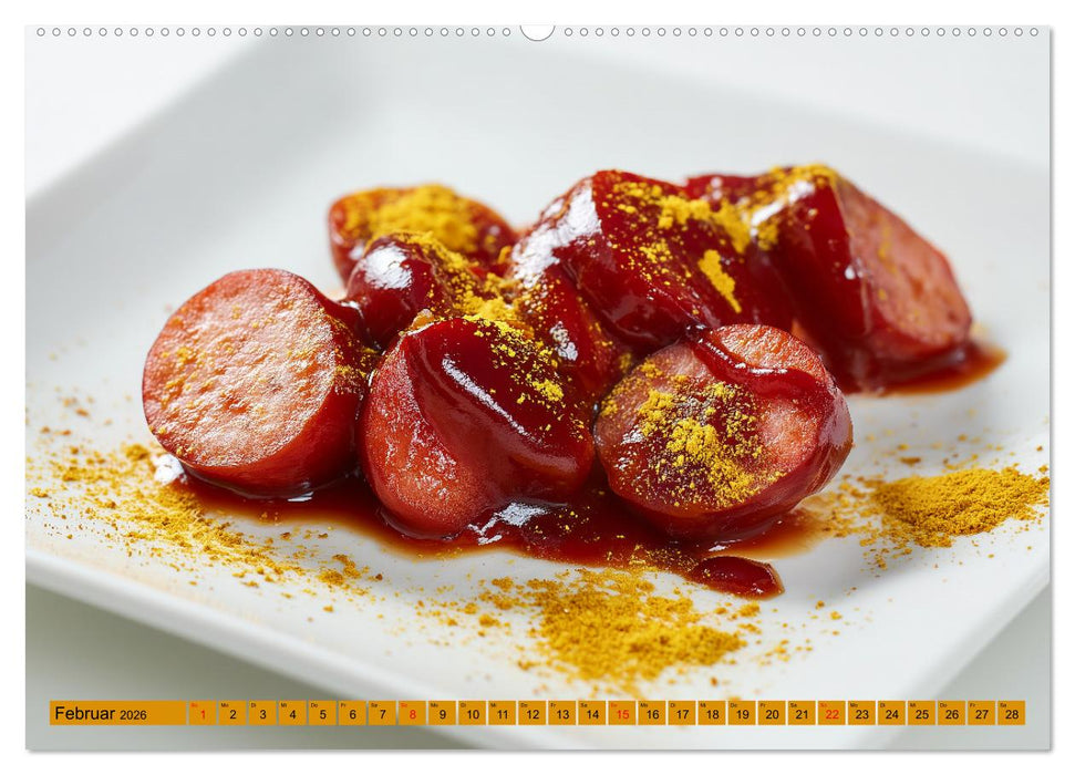 Currywurst Kalender - Das Berliner Kultgericht für Fleischliebhaber (CALVENDO Wandkalender 2026)
