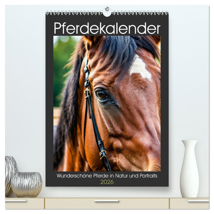 Pferdekalender - Wunderschöne Pferde in Natur und Portraits (CALVENDO Premium Wandkalender 2026)