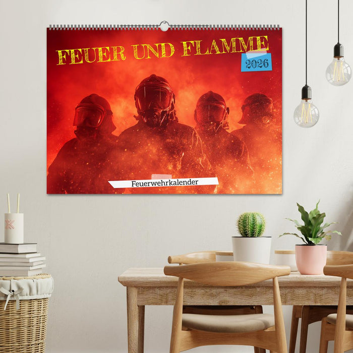 Feuer und Flamme - Feuerwehrkalender (CALVENDO Wandkalender 2026)