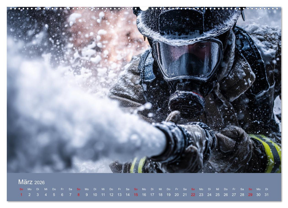 Feuer und Flamme - Feuerwehrkalender (CALVENDO Wandkalender 2026)