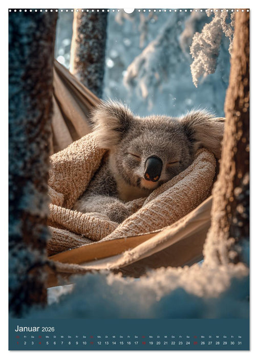 Workaholic - Mach mal Pause und chill wie ein Koala (CALVENDO Wandkalender 2026)