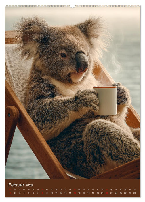 Workaholic - Mach mal Pause und chill wie ein Koala (CALVENDO Wandkalender 2026)