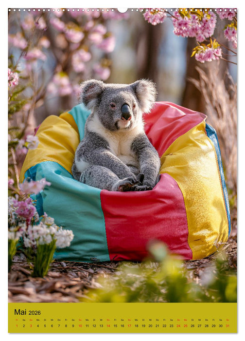 Workaholic - Mach mal Pause und chill wie ein Koala (CALVENDO Wandkalender 2026)