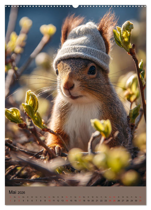 Eichhörnchen Kalender - Tierkalender mit verrückten Eichkätzchen (CALVENDO Wandkalender 2026)