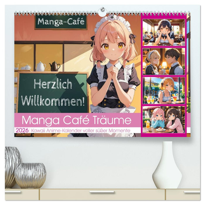 Manga Café Träume - Kawaii Anime-Kalender voller süßer Momente (CALVENDO Premium Wandkalender 2026)