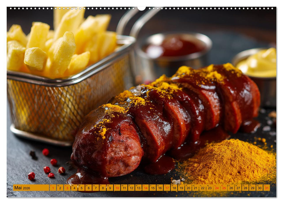 Currywurst Kalender - Das Berliner Kultgericht für Fleischliebhaber (CALVENDO Premium Wandkalender 2026)