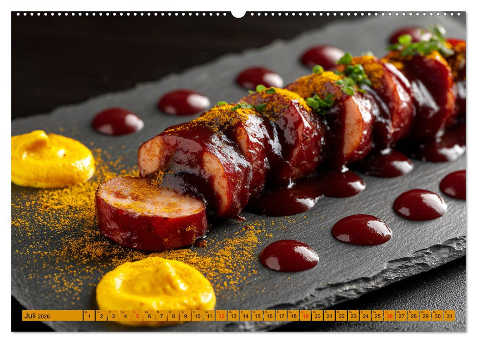 Currywurst Kalender - Das Berliner Kultgericht für Fleischliebhaber (CALVENDO Premium Wandkalender 2026)