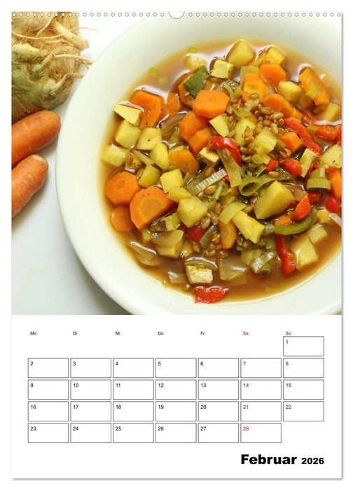 Gemüse-Vielfalt im Suppentopf (CALVENDO Wandkalender 2026)
