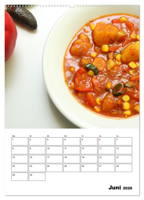 Gemüse-Vielfalt im Suppentopf (CALVENDO Wandkalender 2026)