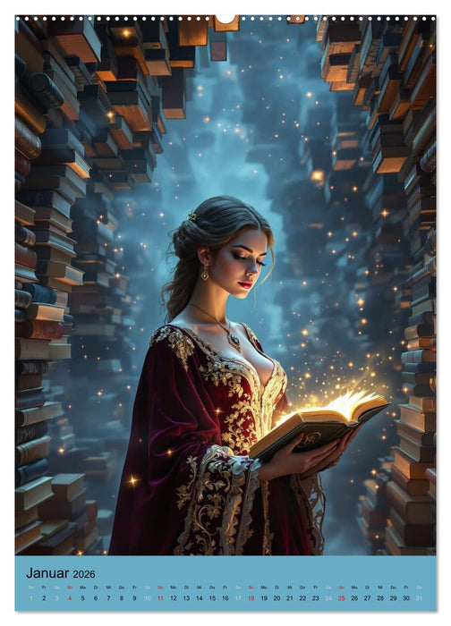 Schattenbibliothek Eldoria (CALVENDO Wandkalender 2026)