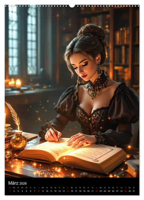 Schattenbibliothek Eldoria (CALVENDO Wandkalender 2026)