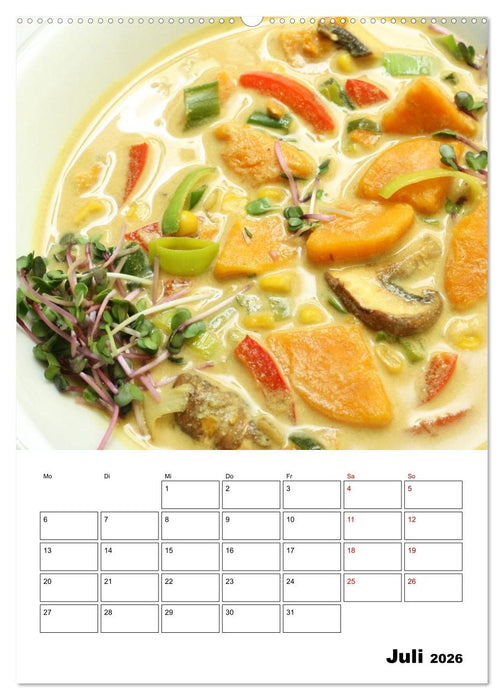 Gemüse-Vielfalt im Suppentopf (CALVENDO Premium Wandkalender 2026)