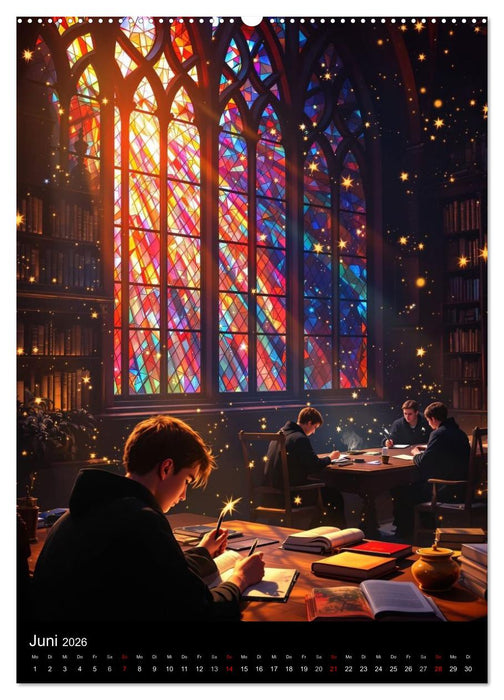 Schattenbibliothek Eldoria (CALVENDO Premium Wandkalender 2026)