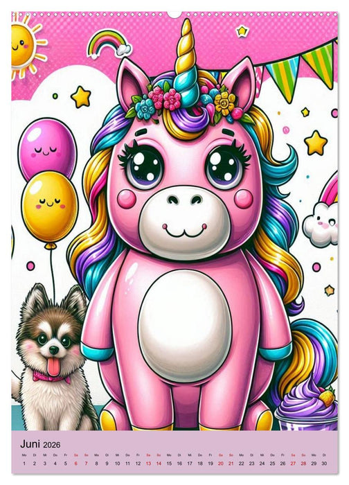 Göttliche Einhörner (CALVENDO Wandkalender 2026)