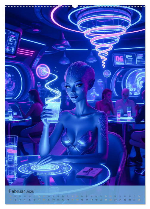 Kosmische Sirenen vom Planeten Zythera (CALVENDO Premium Wandkalender 2026)