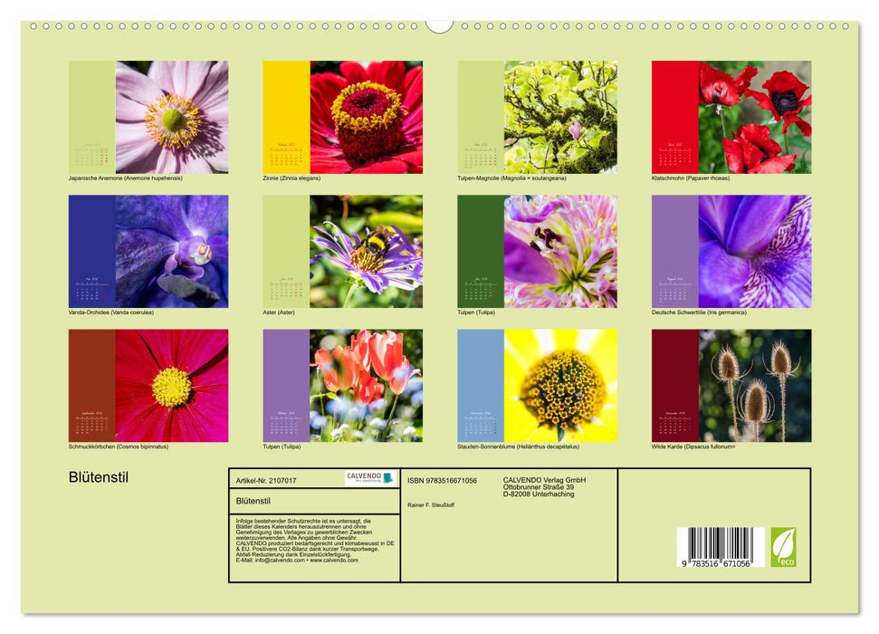 Blütenstil (CALVENDO Premium Wandkalender 2026)