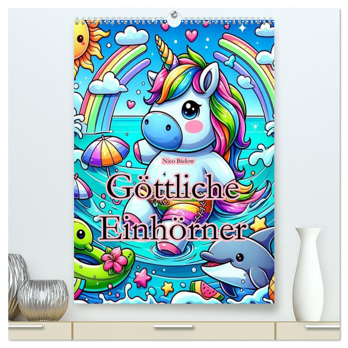 Göttliche Einhörner (CALVENDO Premium Wandkalender 2026)