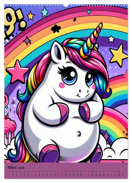 Göttliche Einhörner (CALVENDO Premium Wandkalender 2026)