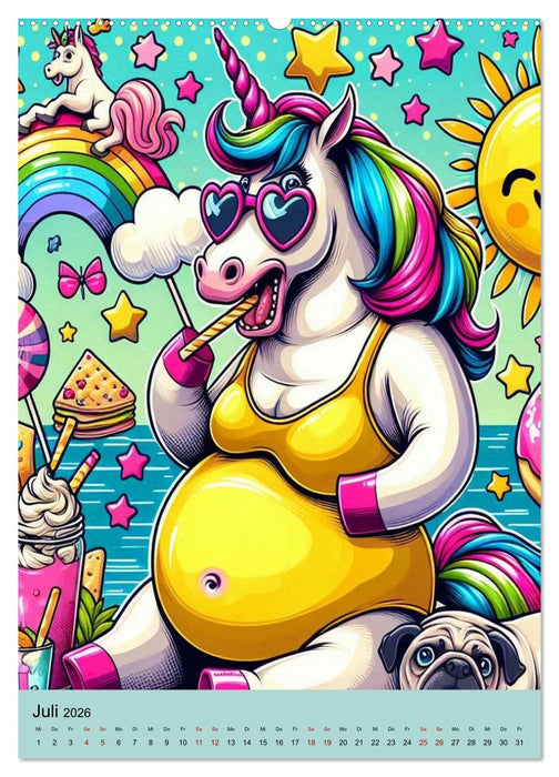 Göttliche Einhörner (CALVENDO Premium Wandkalender 2026)