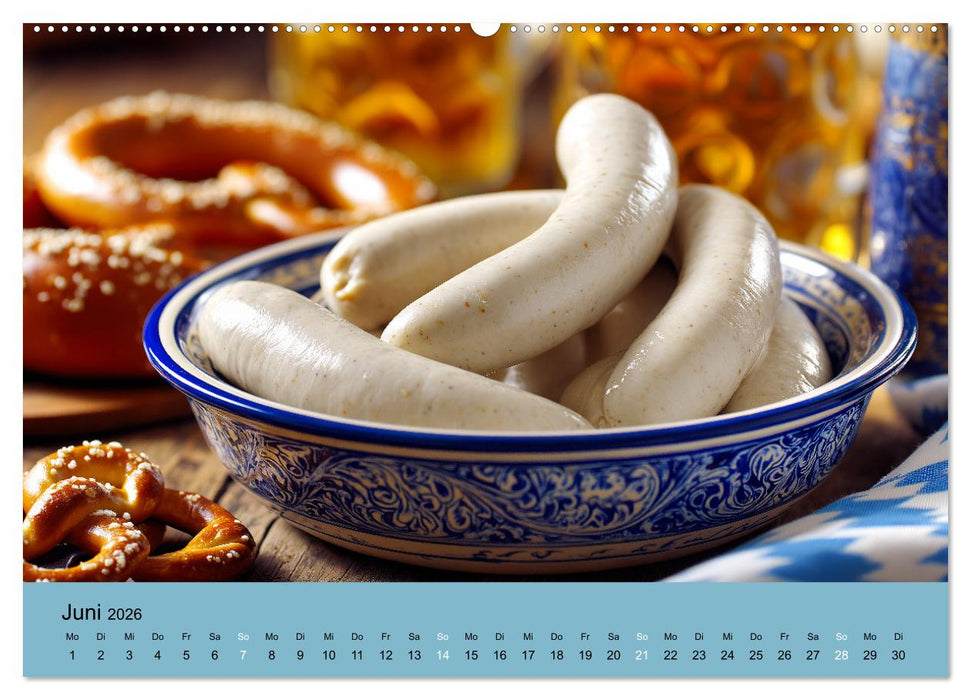 Bayrische Weißwurst - Traditioneller Küchenkalender für Genießer (CALVENDO Wandkalender 2026)
