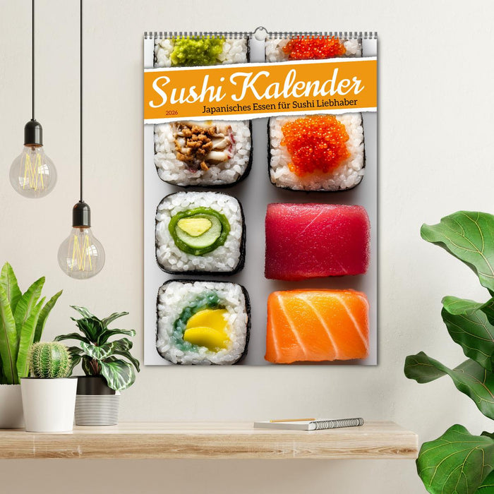 Sushi Kalender - Japanisches Essen für Sushi Liebhaber (CALVENDO Wandkalender 2026)