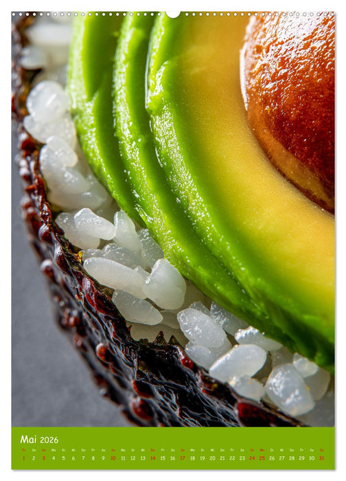 Sushi Kalender - Japanisches Essen für Sushi Liebhaber (CALVENDO Wandkalender 2026)