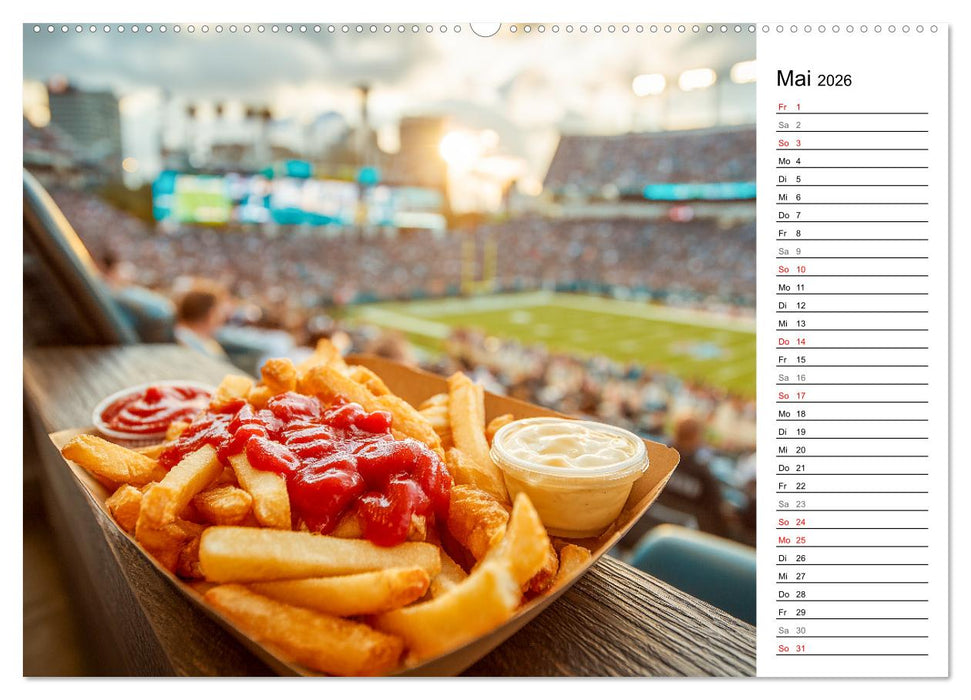 Pommes Rot-Weiß - Fastfood-Humor mit knusprigen Fritten, Ketchup und Mayo (CALVENDO Premium Wandkalender 2026)