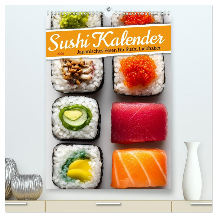 Sushi Kalender - Japanisches Essen für Sushi Liebhaber (CALVENDO Premium Wandkalender 2026)