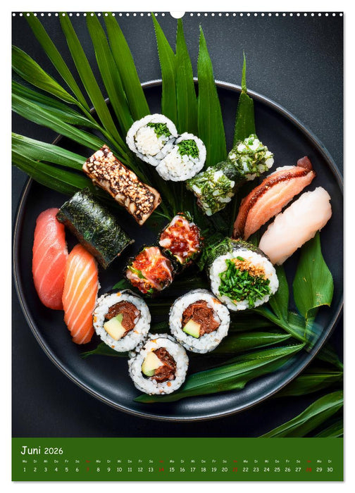 Sushi Kalender - Japanisches Essen für Sushi Liebhaber (CALVENDO Premium Wandkalender 2026)