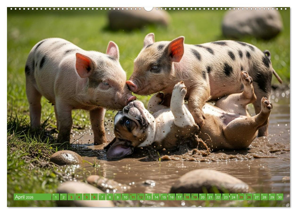 Muddi Buddies – Freundschaft im Matsch (CALVENDO Premium Wandkalender 2026)