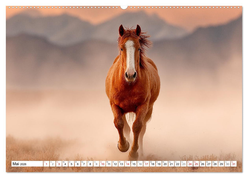Pferde in freier Natur (CALVENDO Wandkalender 2026)