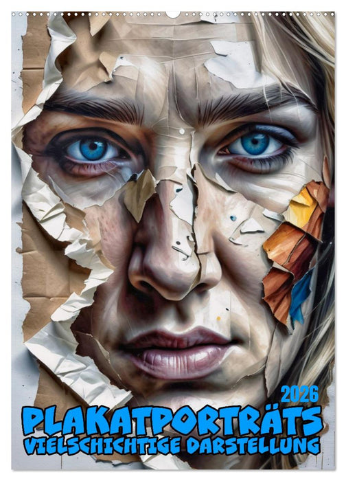 Plakatporträts, vielschichtige Darstellung (CALVENDO Wandkalender 2026)