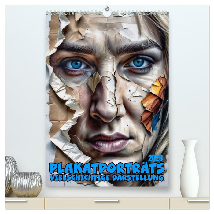 Plakatporträts, vielschichtige Darstellung (CALVENDO Premium Wandkalender 2026)