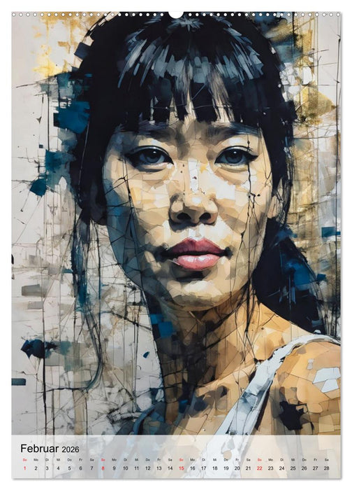 Plakatporträts, vielschichtige Darstellung (CALVENDO Premium Wandkalender 2026)