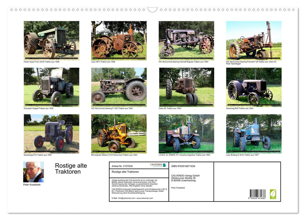 Rostige alte Traktoren (CALVENDO Wandkalender 2026)
