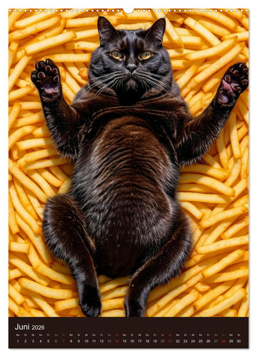 FETTE KATZEN - Foodporn auf vier Pfoten (CALVENDO Wandkalender 2026)